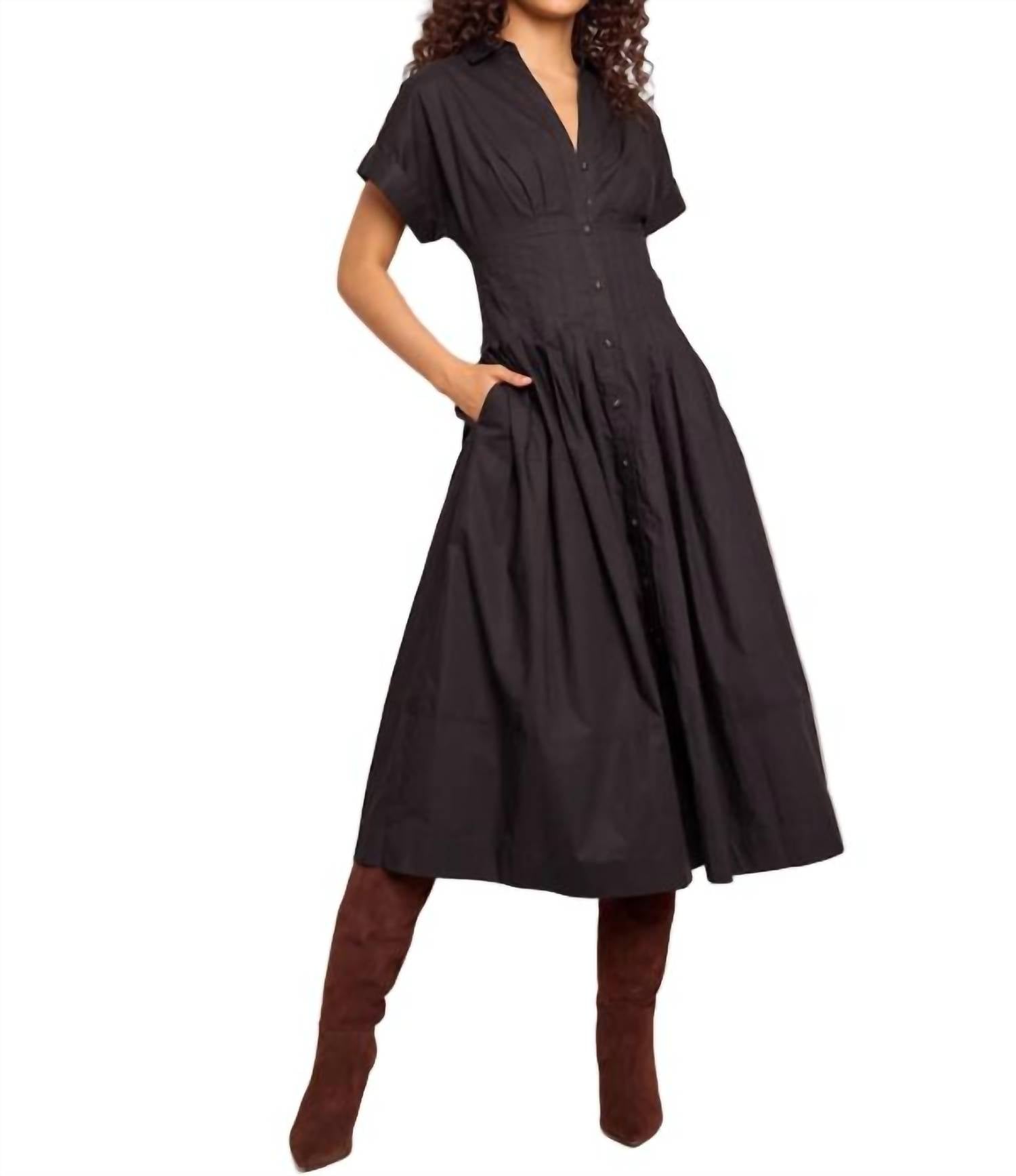 Cara Cara Nash Midi Dress in black - women's dress