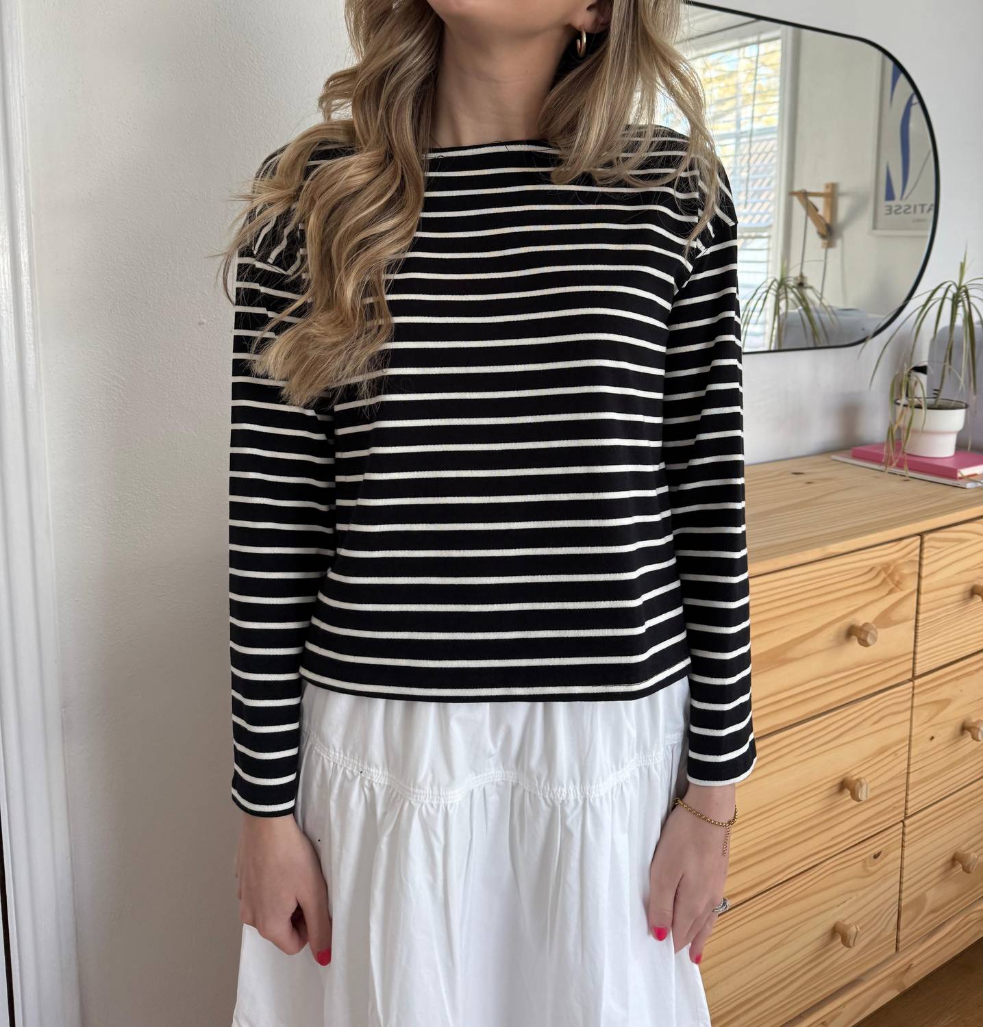 Miou Muse - Aelin Striped Long Sleeve Top