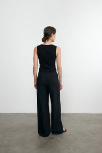 Enza Costa - SUPIMA BABY RIB CROPPED FITTTED U TANK