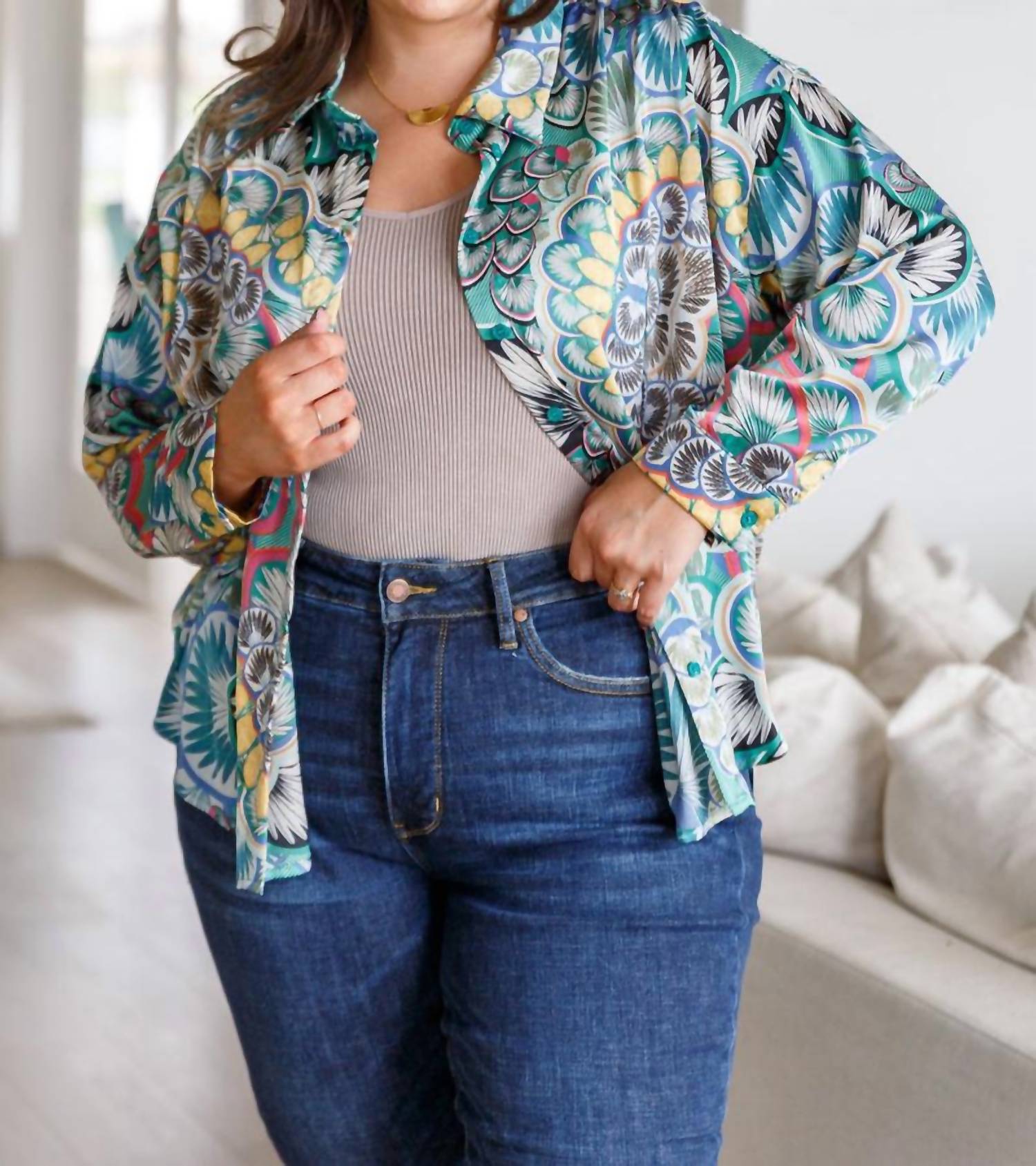 Jodifl - Mix Print Blouse - Plus