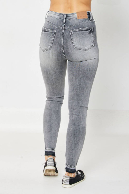 Judy Blue - High Rise Control Top Release Hem Skinny Jeans