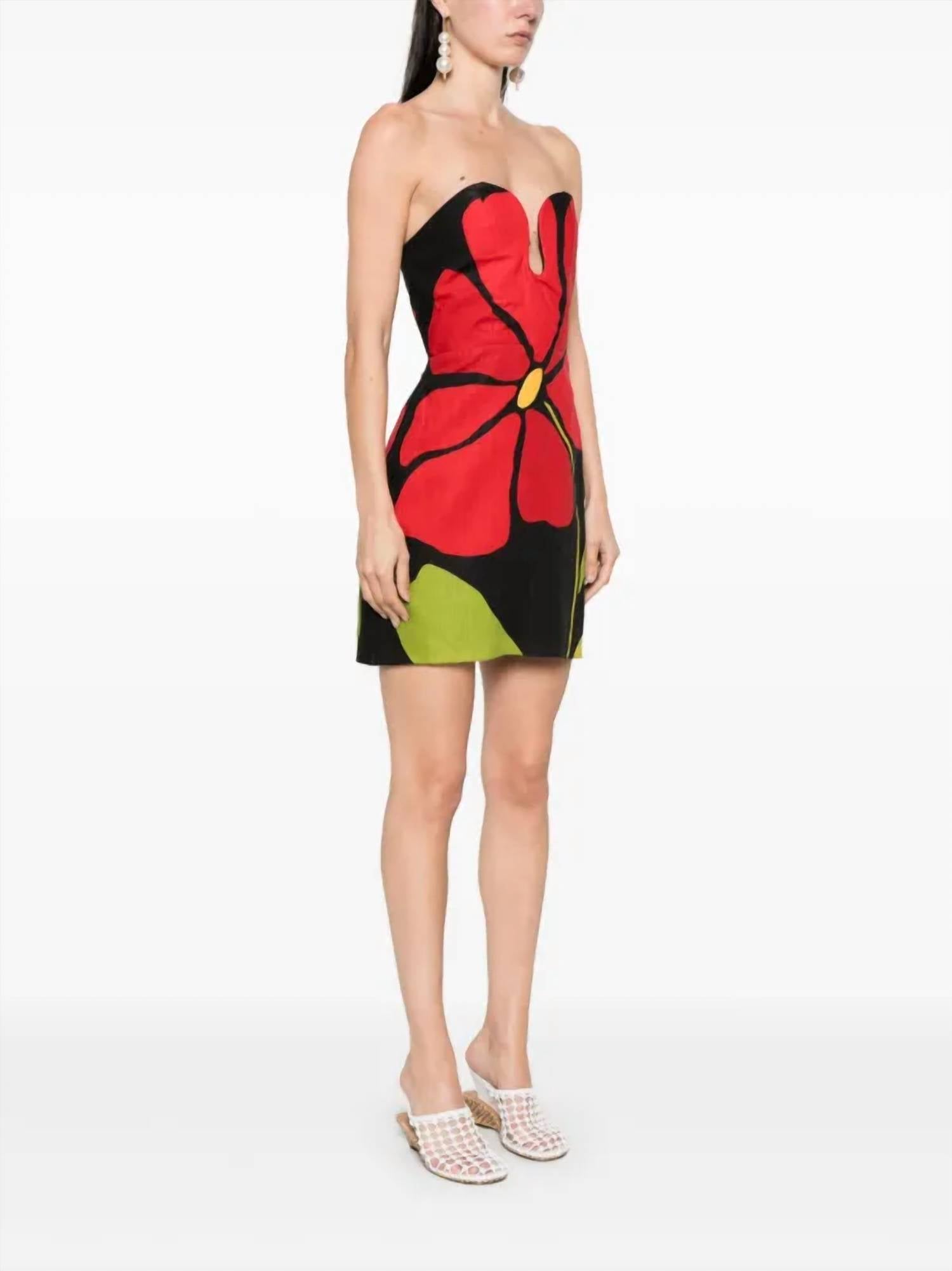 Cala de la Cruz Jolie Dress in camellia black - women's dress - detail view