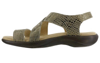 SAS Women's Laguna Cross Strap Sandal in olive gold - women's sandal - detail view