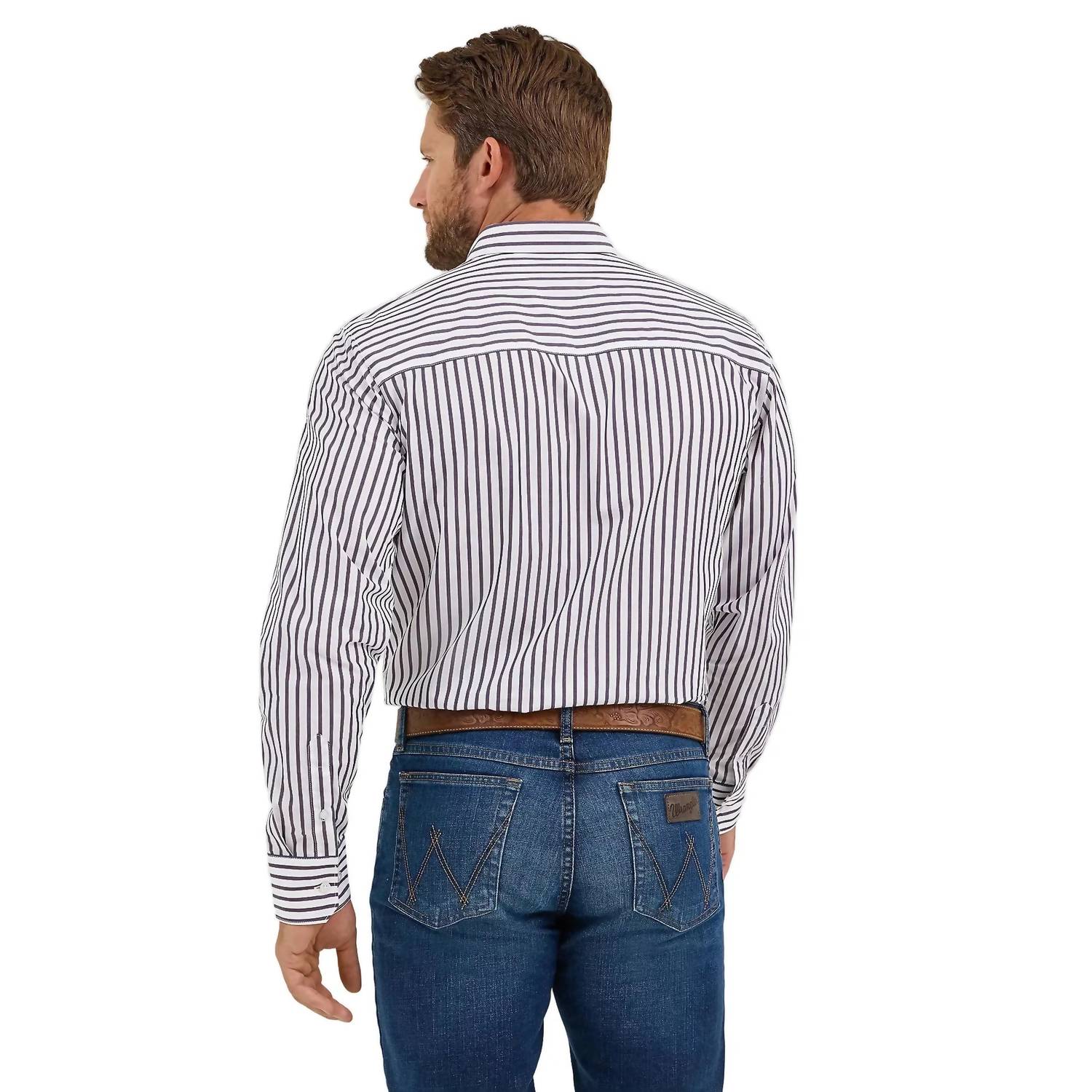 Wrangler - Men's Classic Button Stripe Shirt
