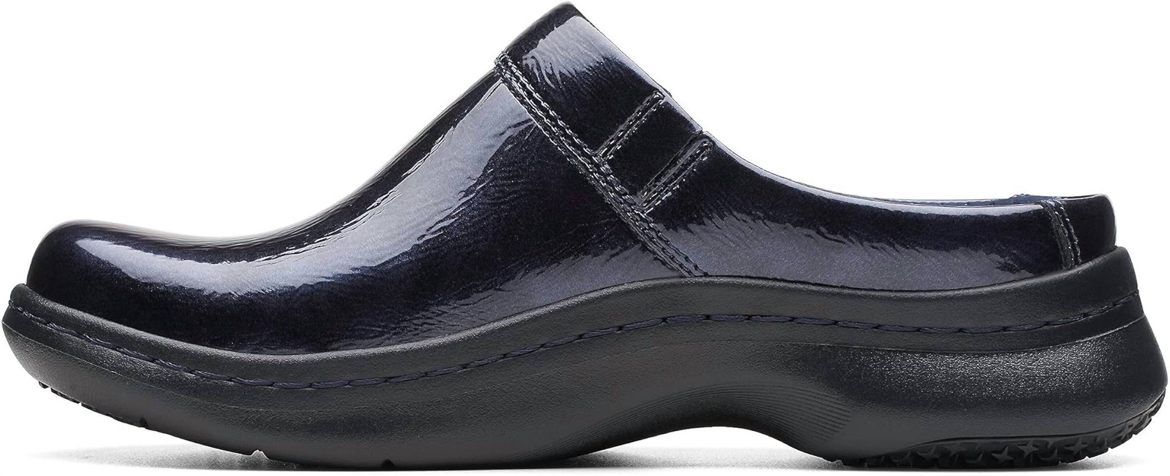 Clarks Women's Pro Clog in navy patent - women's shoe