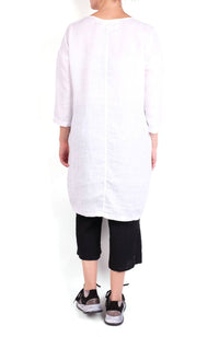 Grizas - Linen Print Three Quarter Sleeve Tunic