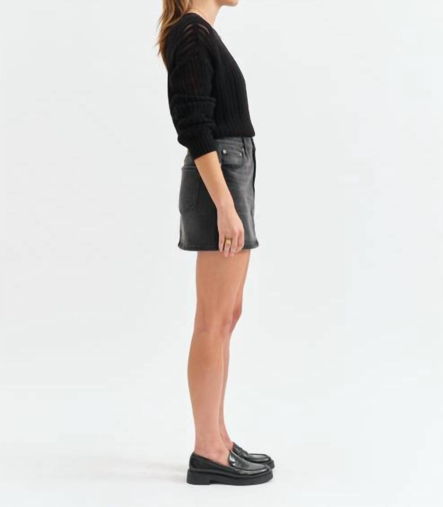 DAZE Malibu Mini Skirt in spade - women's skirt - alternate view