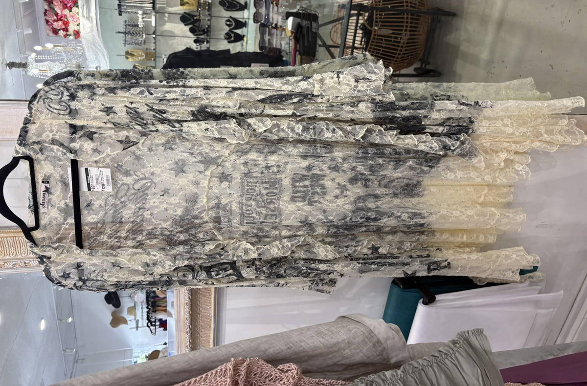 Origami - Women's Print Long Sleeves Duster