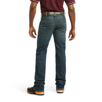 ARIAT Rebar M5 Straight Durastretch Edge Stackable Straight Leg Jeans in ironside - men's jeans - detail view