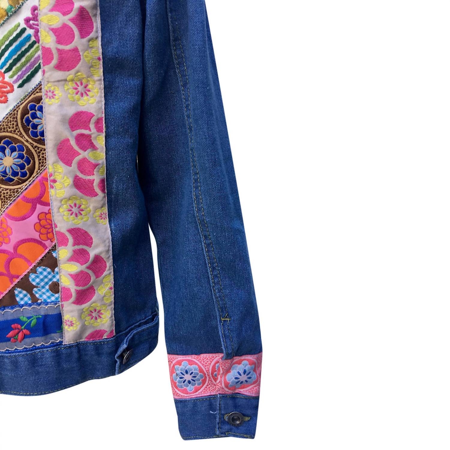 Hadley Pollet - Pansy Flower Jean Jacket