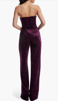 Dress The Population - Beck Sequin Strapless Velvet Jumpsuit
