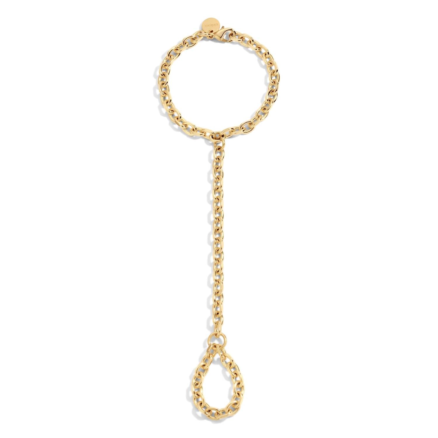 eklexic Women's Nova Hand Chain in gold - women's jewelry