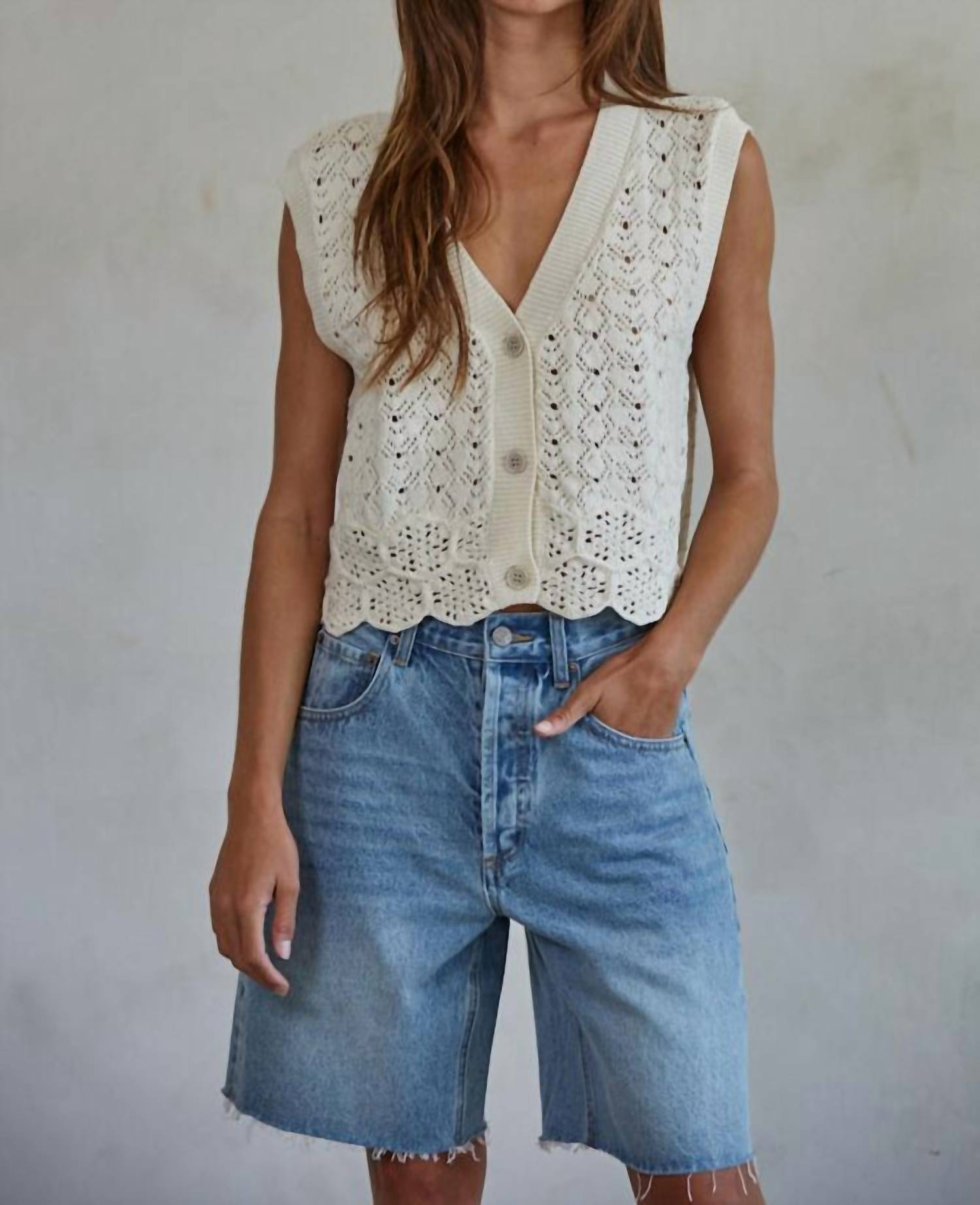 By Together - Ellery Crochet Vest Top