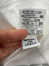 European Culture - WHITE COTTON SHIRT WITH POCKETS