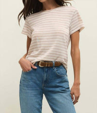 Z Supply Tourist Striped Tee in natural heather - women's t-shirt