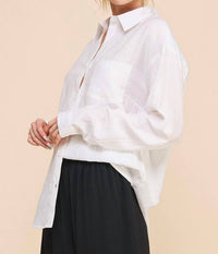 Allie Rose - Esme Textured Button Front Shirt