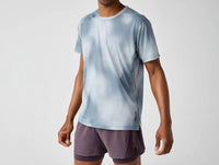 BROOKS Dash Short Sleeve Printed Shirt in euphoryc slate - men's shorts