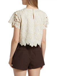 Marie Oliver Pelumi Top in crystal - women's shirt - alternate view