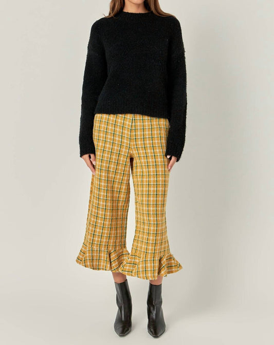 English Factory - Tweed Wide Leg Culotte Pants