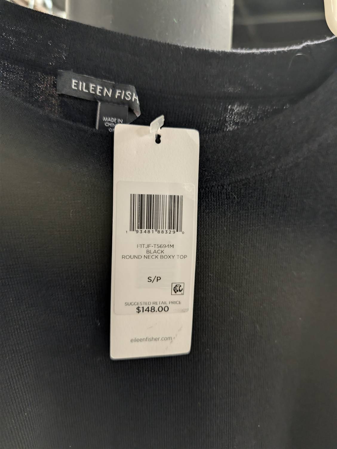 Eileen Fisher - EILEEN FISHER ROUND NECK BOXY TOP