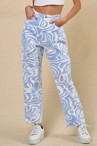 Disco Avenue Nothing But Skies Pants in light blue - women's pants - view 4
