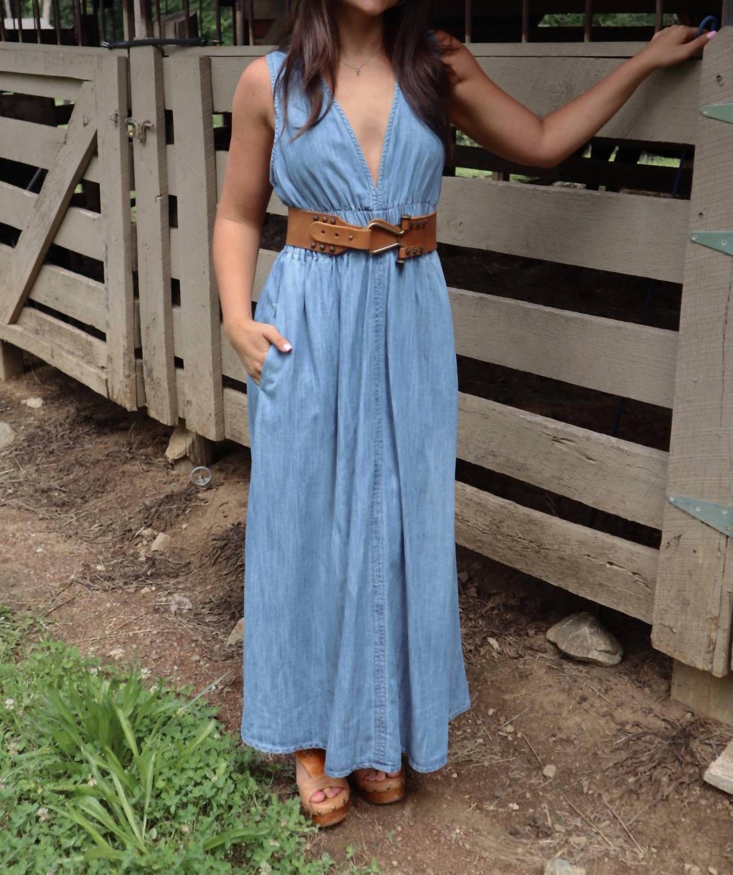 Elan - Lennon Denim Dress
