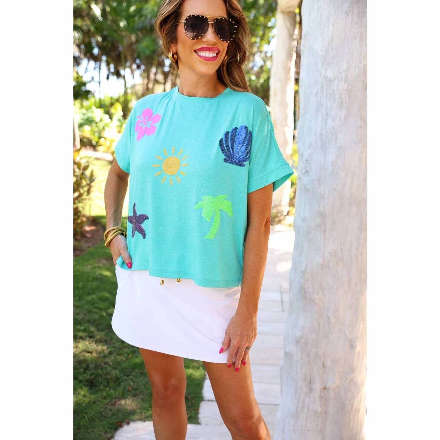 Jess Lea - Set Sail Sequin Patch Top