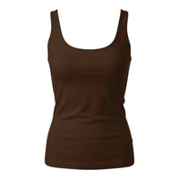 Ambar - Women's Minimalist Square Neck Slim Fit Tank Top