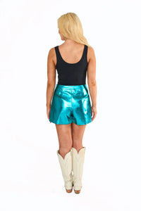 Buddylove - Chelsea Metallic Vegan Leather Skort