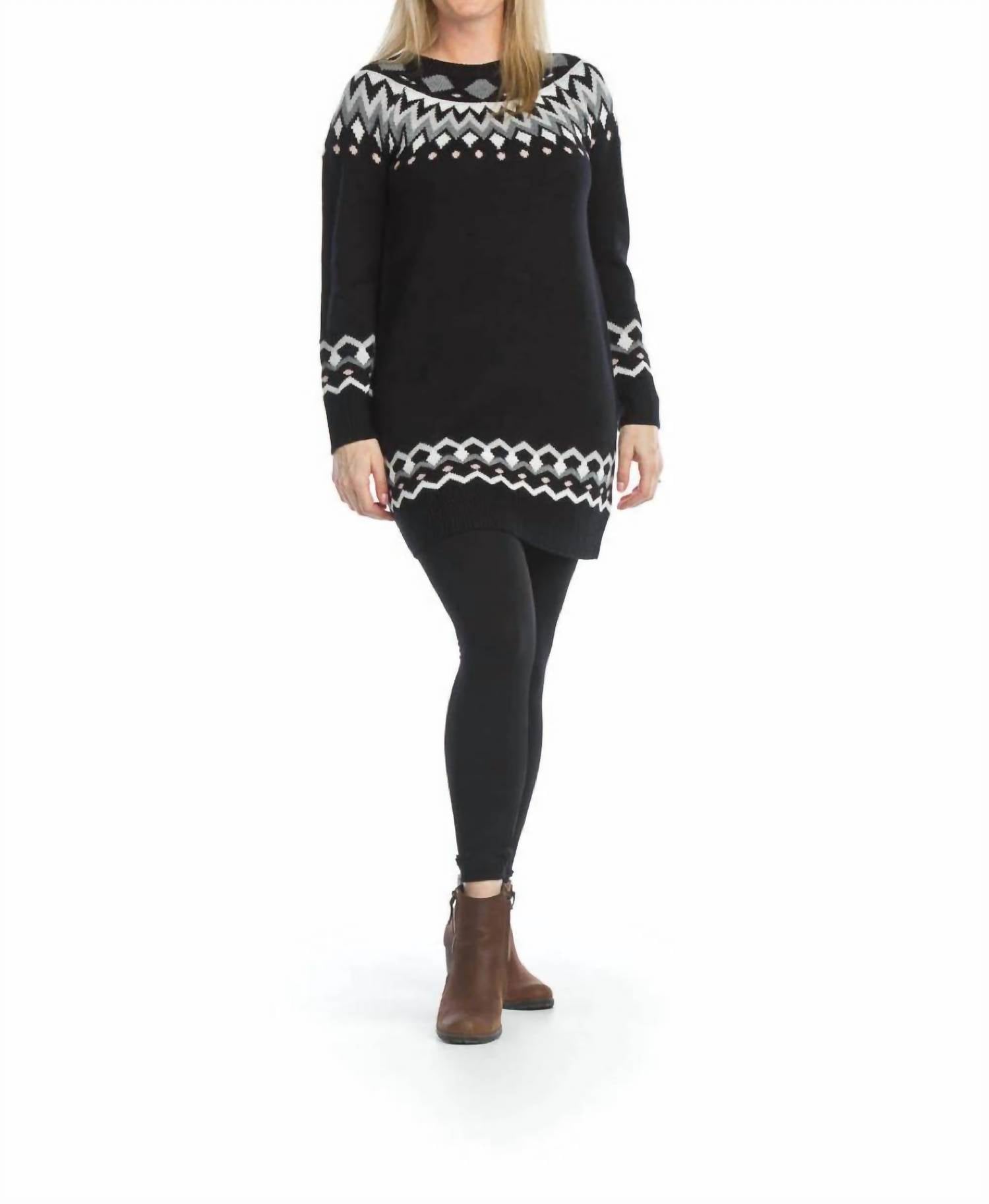 Papillon - Fair Isle Knit Sweater Dress