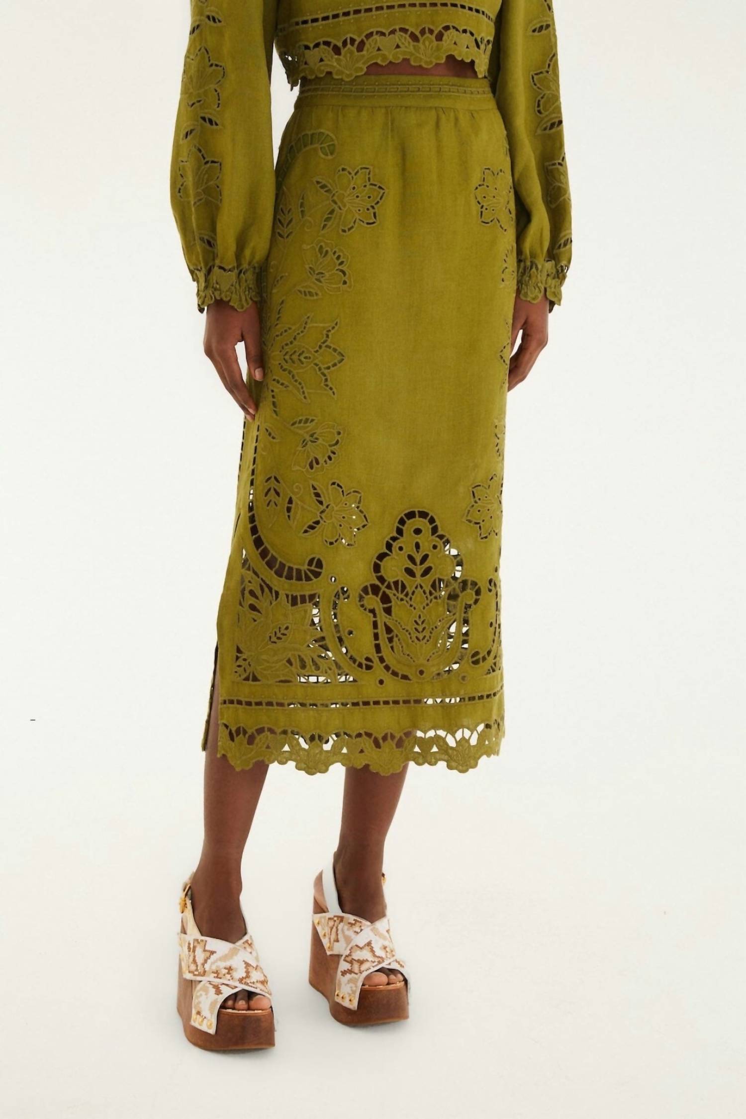 Farm Rio - Majestic Garden Midi Skirt