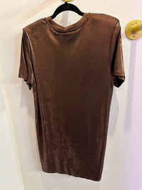 Elan - Women's Short Sleeve Metallic Dress