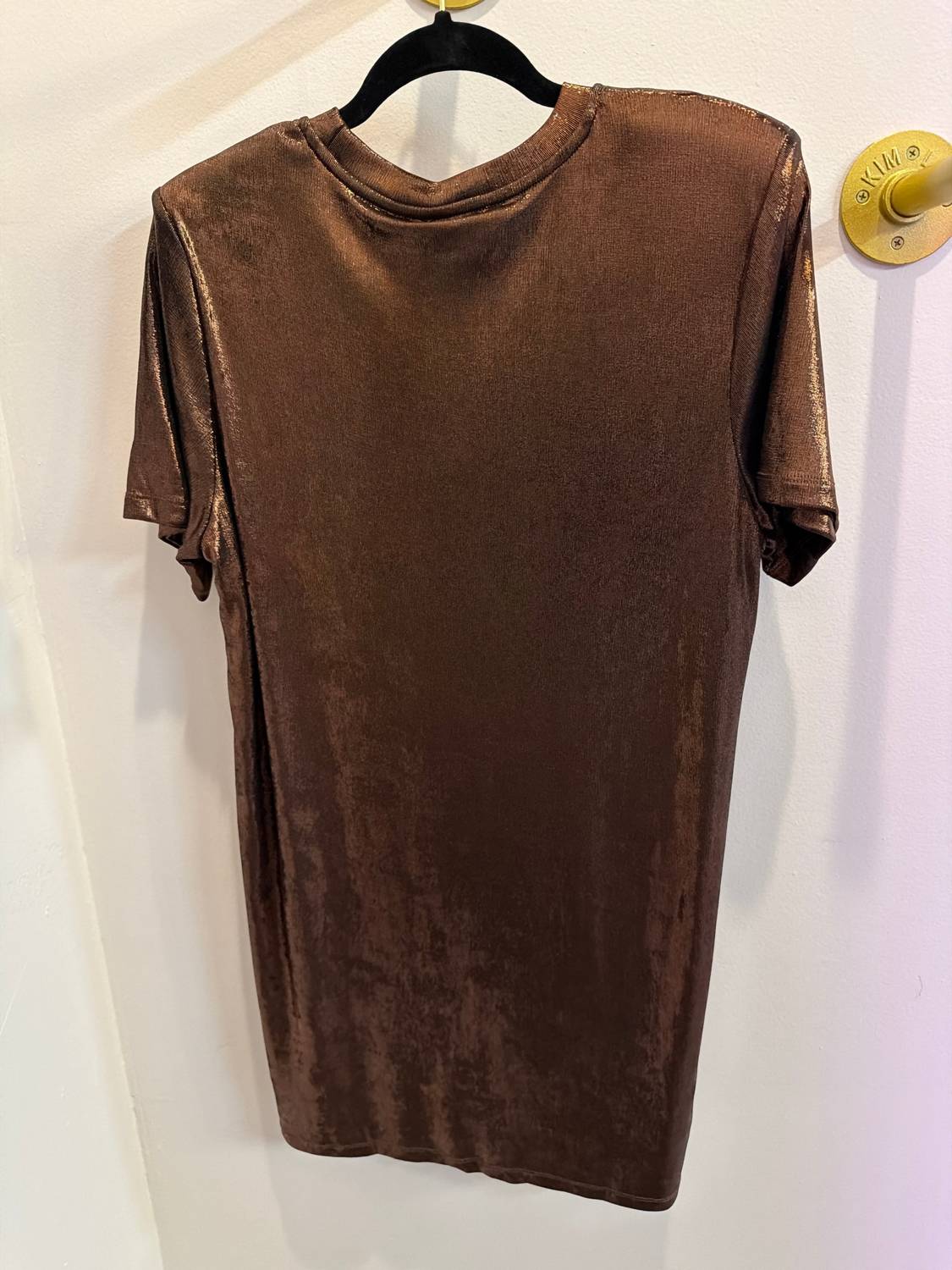 Elan - Women's Short Sleeve Metallic Dress