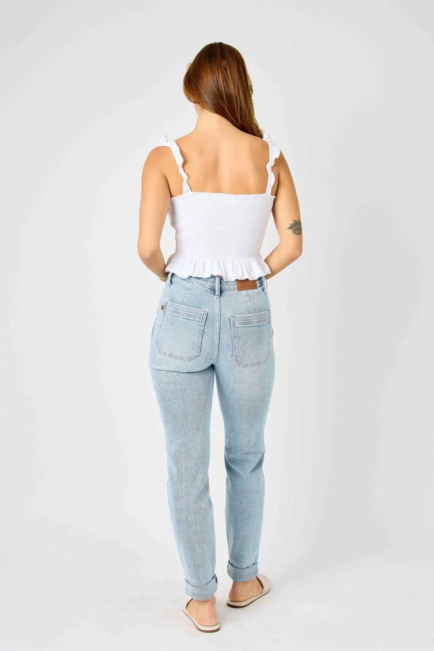 Judy Blue - High Waist Vintage Double Cuffed Jogger