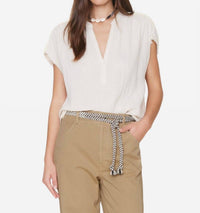 XIRENA Kane Top in oysterette - women's blouse