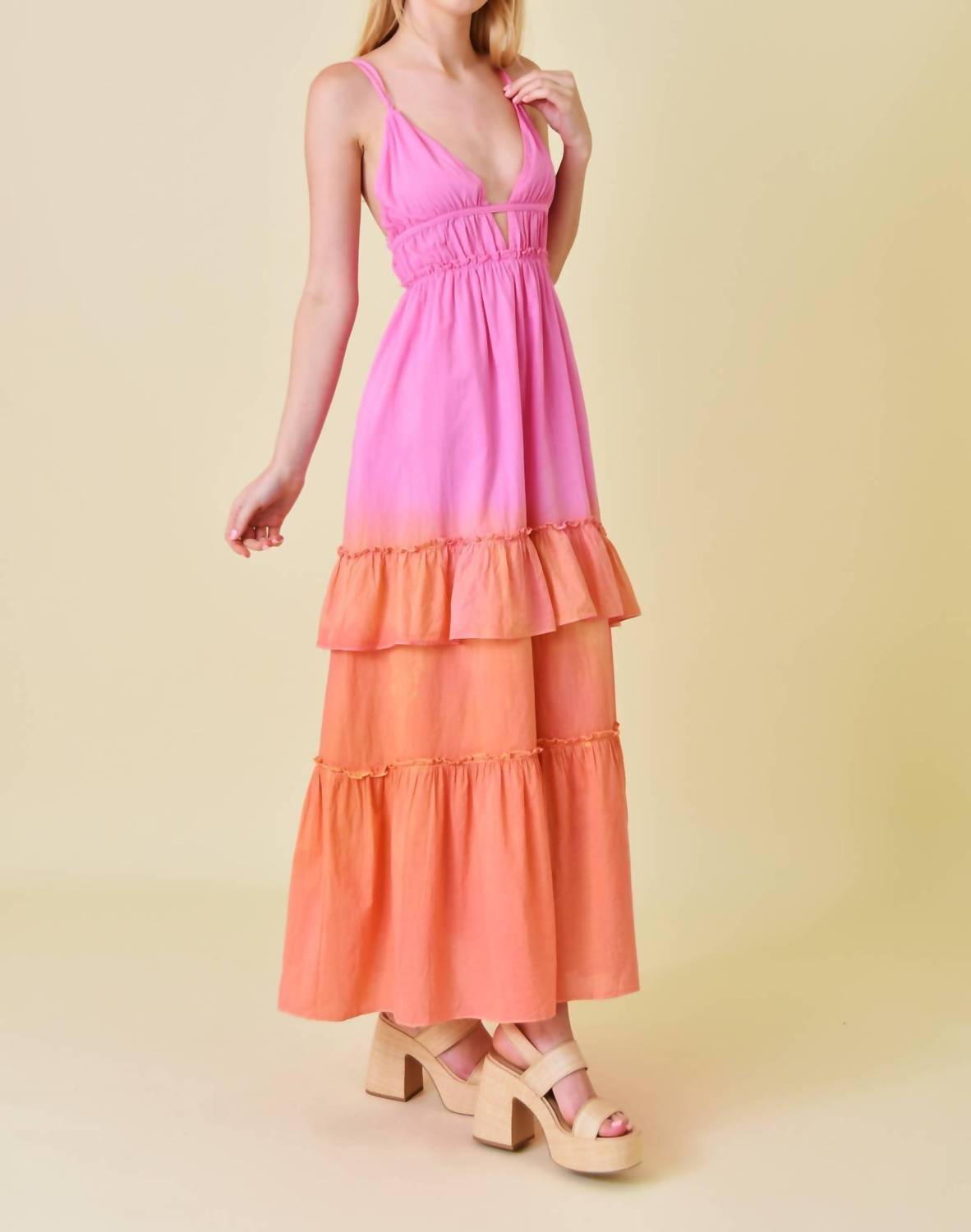 Fore Collection - Flirty Flutter Maxi Dress