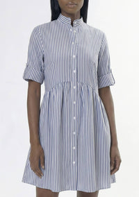 Area Stars Women's Vanya Dress in navy light blue stripe - women's dress
