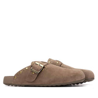 Xti Women's Suede Clog in beige - women's shoe - detail view