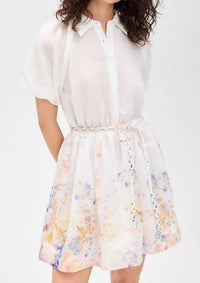En Saison Taylorann Mini Dress in ivory violet orange - women's dress - view 4