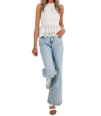 Mable - Can't Go Wrong Peplum Lace Top