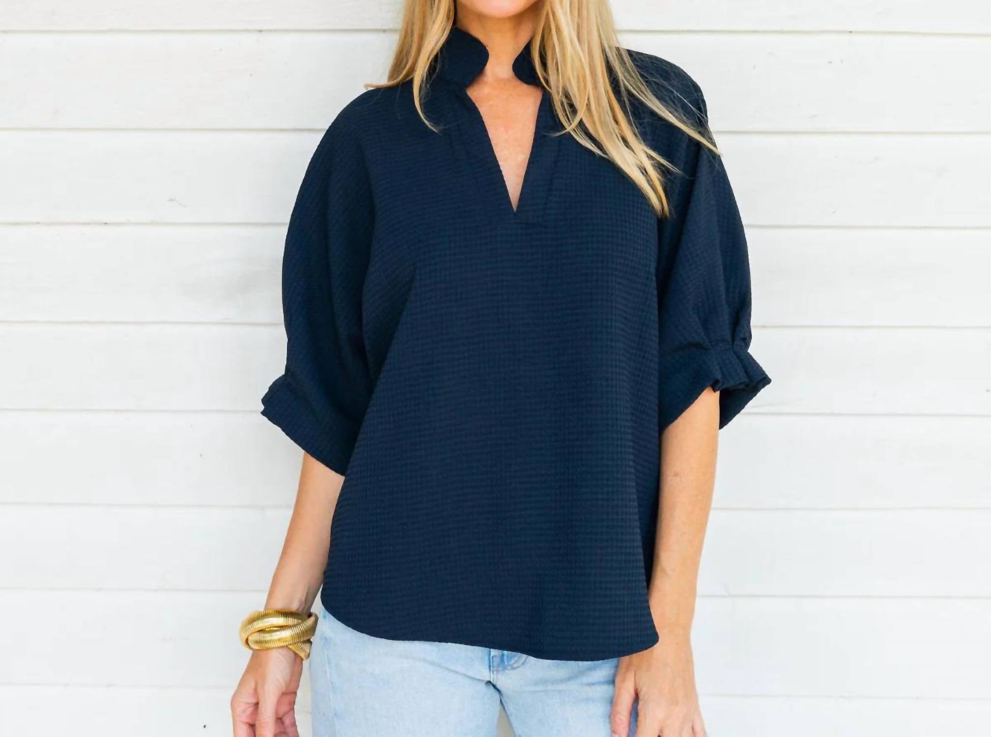 Caryn Lawn - Caroline Waffle Top