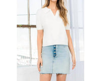 Thml - Short Sleeve Collared Sweater