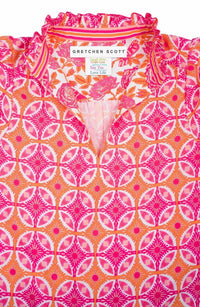 Gretchen Scott - Smell The Roses Ruffleneck Tunic