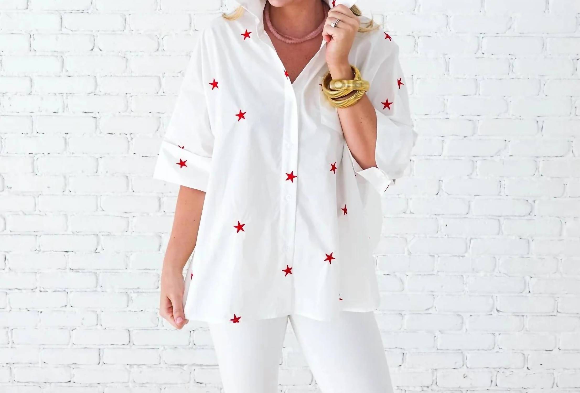 Caryn Lawn - Abby Swing Star Top