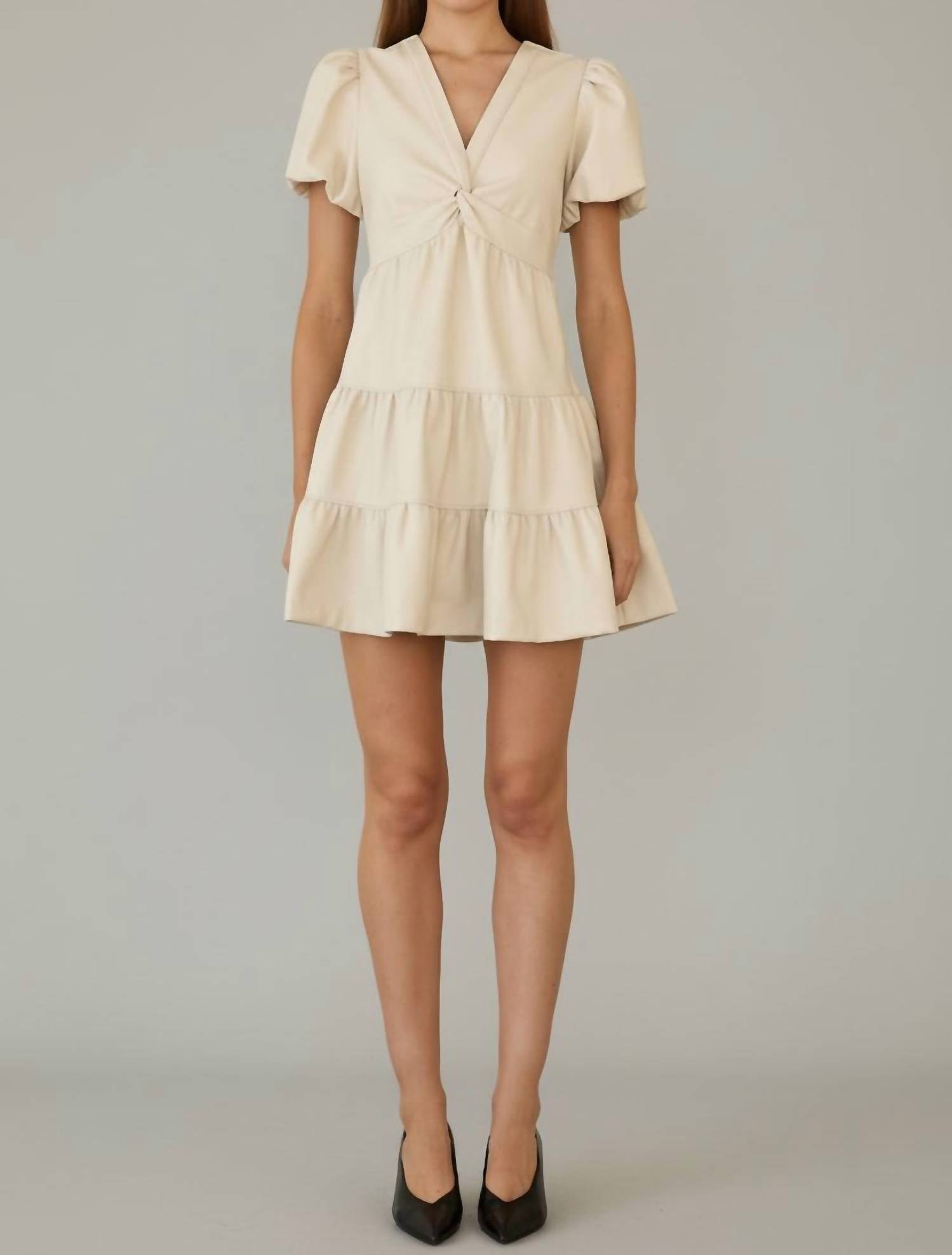 Skies Are Blue - Rory Twisted Front Detail Tiered Dress