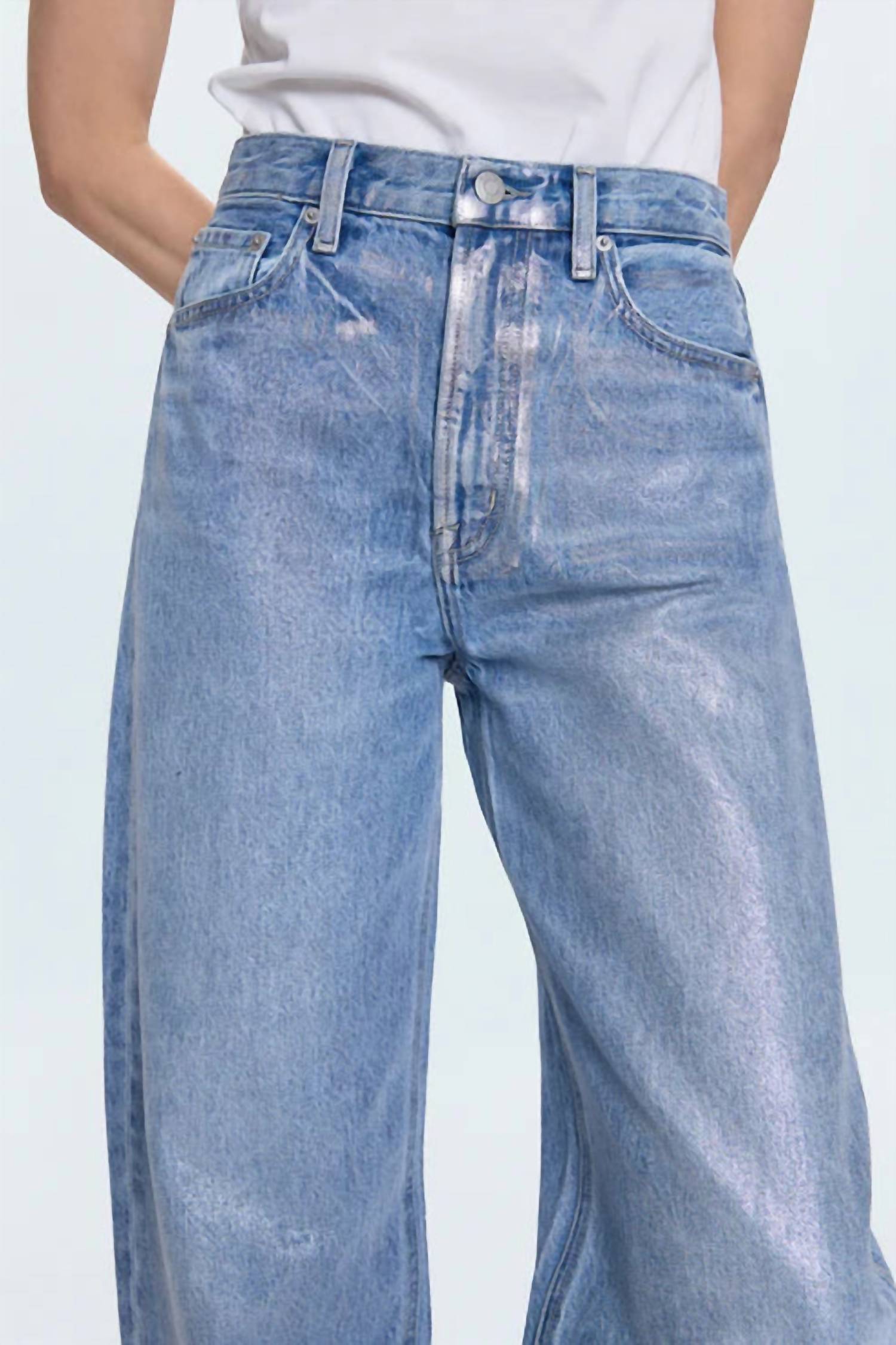 PISTOLA Wes High Rise Barrel Jean in spellbound 4 - women's jeans - detail view