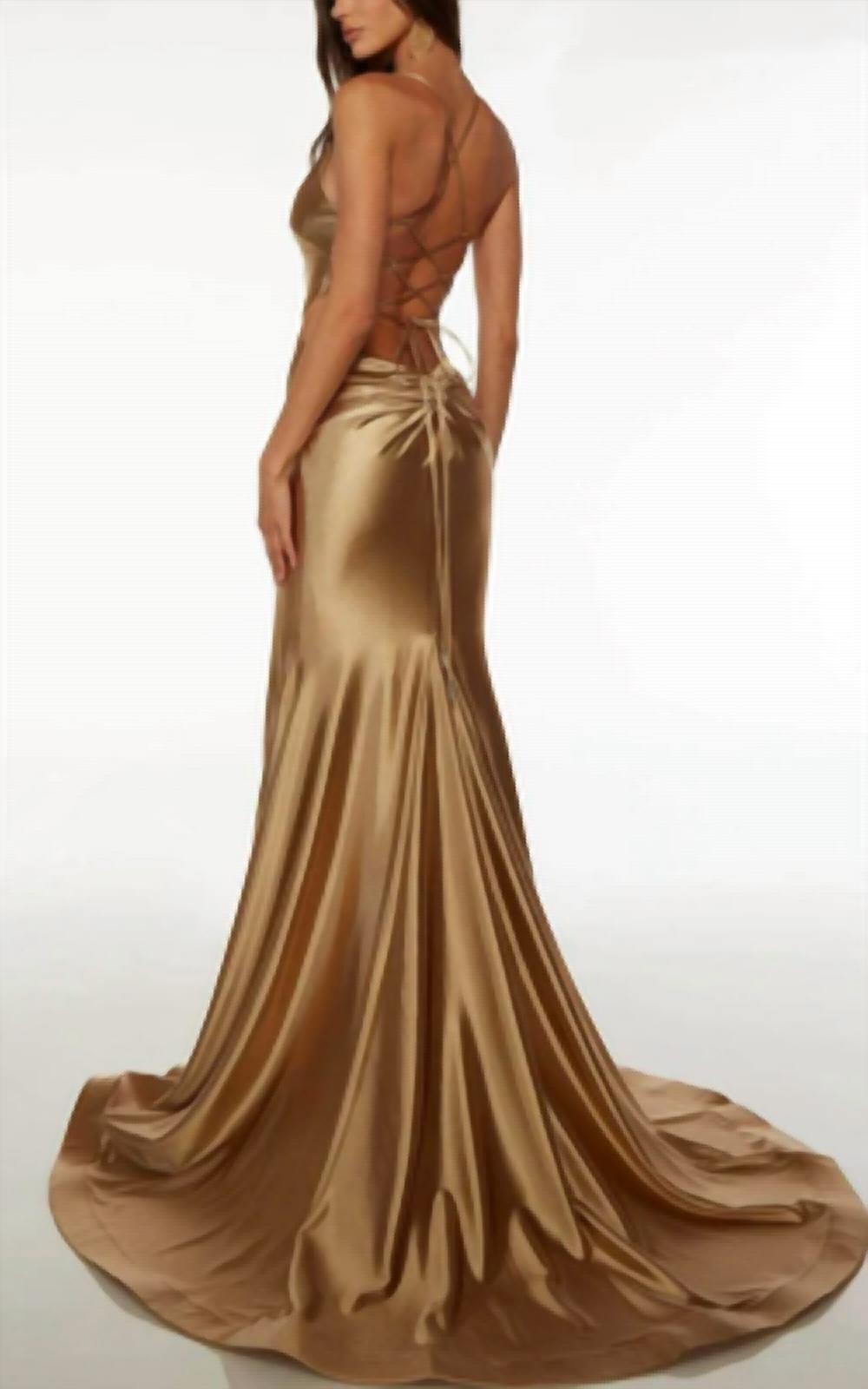 Alyce Paris - Alyce Spaghetti Strap Satin Prom Dress