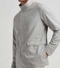 PETER MILLAR Excursionist Lite City Coat in platinum - men's jacket - alternate view