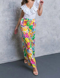 Flying Tomato - Deco Jungle Drawstring Pant