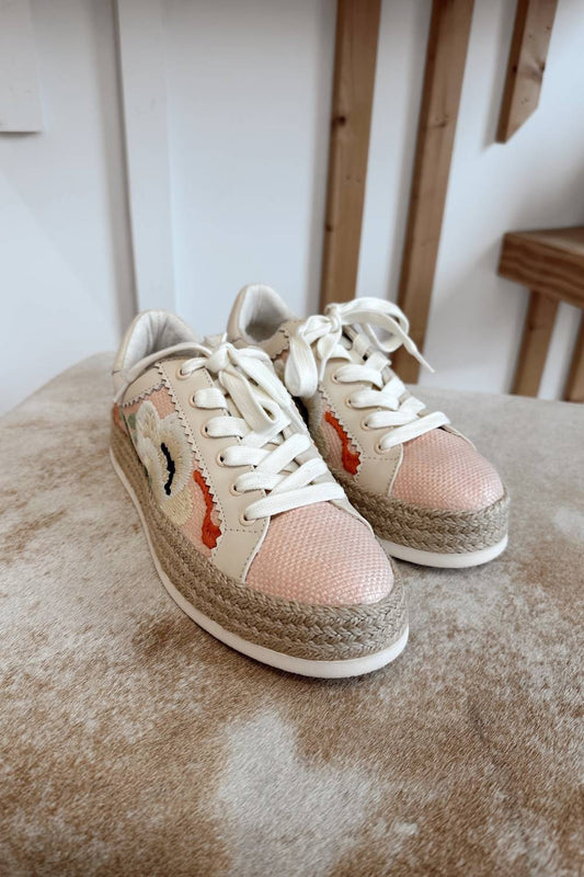 Dolce Vita - Women's Azalia Floral Raffia Sneaker